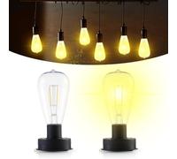 NAVESO 2 Pack Solar Replacement Bulbs, 8.5cm/3.35in Solar Light Replacement Top, Waterproof Outdoor Solar Lanterns, LED Bulbs Clear Solar Lights