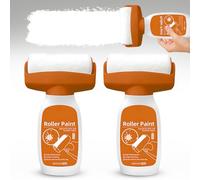 NAVESO 2Pcs Wall Repair Roller Paint White, Wall Repair Paste Roller, Wall Repair Rolling Brush, White Wall Paint Roller, Touch Up Paint Wall Roller, Wall Repair Tool for Graffiti Scratches, Stains