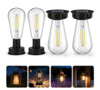 NAVESO 4 Pack Solar Light Bulbs, 8cm Solar Light Replacement Top,Individual Solar Light Bulbs Waterproof,Replacement Sola-r Light Top for Garden Lights Outdoor Sola-r Lanterns
