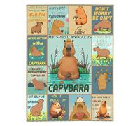 NAVESO Capybara Blanket, Cute Capybara Blankets Soft, 100x130cm Throw Blanket, Soft Flannel Blankets for Couch Sofa Bedroom Camping Travel, Funny Capybara Gifts Stuff for Girls Boys Animals Lovers