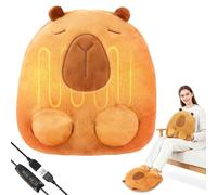 NAVESO Capybara Electric Foot Warmer and Foot Warmer 2 in 1, Foot Warmer Adult Electric, Hand Warmer USB with 3 Temperature Levels, 3 Timers, Washable Plush Heating Mat Feet