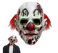 NAVESO Clown Mask, Scary Halloween Mask, Creepy Latex Masks for Halloween Party, Scary Costume Accessory for Adults and Teens, Hallowe-en Clown Mask for Hallo-ween, Carnival Party and Cosplay
