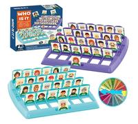 NAVESO Guess Who Classic Game for 2 Players - Travel Board Game for Kids, Educational Guessing Game for Family and Party