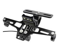 NAVESO Motorcycle License Plate Bracket, Motorbike Tail Tidy Universal, Adjustable Angle Motorcycle Fender Eliminator with License Plate Lighting Holder
