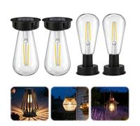 NAVESO Solar Light Bulb, 4 Pack Solar Replacement Bulbs, 8.5cm/3.35in Solar Light Replacement Top Waterproof for Outdoor Solar Lanterns, Solar Light Bulbs Outdoor Hanging, LED Bulbs Clear Solar Lights