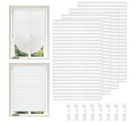 NAVESO Temporary Blinds,90 * 180 cm Stick on Blinds,No Drill Blind for Windows Bathroom,Door,Kitchen,Bedroom,Easy to Cut and Fit,Blackout Thermal Privacy Protection (Semi-Blackout, White, 90 * 180 cm)