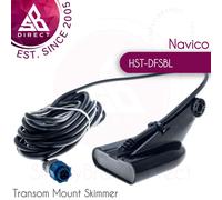 Navico HST-DFSBL Transom Mount Skimmer Depth - Temperature Transducer│50-200 kHz