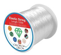 Navie Mobi Clear Invisible Elastic String for Bracelet Making 1.0mm Transparent Crystal Beading Thread Cord Stretch Wire String for Necklace,Jewellery Making,Crafting