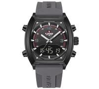 NAVIFORCE Fashion Business Mens Watches,Multifunctional Dual Display Waterproof Wristwatch,Gift Watch for Men, Black + Gray + Gray, Men's Sports Watches