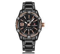 NAVIFORCE Men's Analogue Quartz Watches Stainless Steel Band Luminous Waterproof Sports Wrist Watches for Men