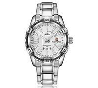 NAVIFORCE Men's Analogue Quartz Watches Stainless Steel Band Luminous Waterproof Sports Wrist Watches for Men