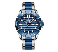 NAVIFORCE Mens Luxury Brand Gold Men Date Quartz Stainless Steel Wrist Watch (black black)