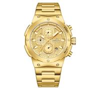 NAVIFORCE Men's Luxury Quartz Stainless Steel and Metal Mens Chronograph Watches for Men Waterproof Casual Wrist Watch with Date (Gold)