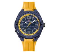 NAVIFORCE Men's Quartz Watch Sports Style Luminous Pointer 5ATM Waterproof Silicone Strap Man Fashion Watches (Yellow)