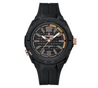 NAVIFORCE Men's Quartz Watch Sports Style Luminous Pointer 5ATM Waterproof Silicone Strap Man Fashion Watches (Black)