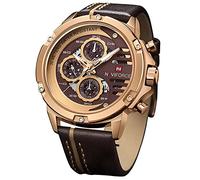 NAVIFORCE Men's Sport Military Watches Waterproof Analog Quartz Watch Date Multifunction Leather Army Wristwatch