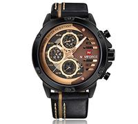 NAVIFORCE Men's Sport Military Watches Waterproof Analog Quartz Watch Date Multifunction Leather Army Wristwatch