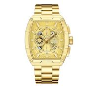 NAVIFORCE Outdoor Sports Watches for Men Luxury Casual Wristwatch Fashion Quartz Clocks Stainless Steel Strap Watches (Gold)