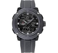 NAVIFORCE Sport Watch for Men Waterproof Dual Display Quartz Wristwatch Mens Digital Date Clock Military Stopwatch (Grey)