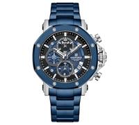 NAVIFORCE Watch for Men Big Dial Stainless Steel Waterproof Chronograph Wristwatches with Date Brand Luxury (Silver Blue)