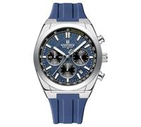 NAVIFORCE Watch for Men Sport Military Waterproof Chronograph Mens Watches Analog Quartz Big Face Classic Stylish Fashion Casual Designer Business Work Wrist Watch Elegant Gift for Men (Silver Blue)