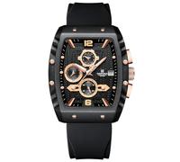 NAVIFORCE Watch Wristwatch Fashion Hollow Big Dial Luminous Waterproof Sport Analog Quartz Business Mens Watches Silicon Strap Dress Watch (Gold)