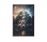 Naviga Fallout 4 Power Armor Helmet Poster Poster Decorative Painting Canvas Wall Posters And Art Picture Print Modern Family Bedroom Decor Posters 08x12inch(20x30cm)