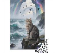 Navigate Through The Beauty of Russian Blue - A 1000 Piece Wooden Puzzle for Ages 15 to 55 - Engaging, Educational, Entertaining