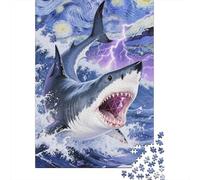 Navigate Through The Beauty of Shark - A 1000 Piece Wooden Puzzle for Ages 15 to 55 - Engaging, Educational, Entertaining