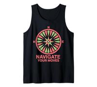 Navigate Your Moves Compass Rose Design Tank Top