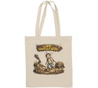 Navigating Life with Heavy Burdens Natural Cotton Tote Bag White