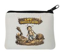 Navigating Life with Heavy Burdens Neoprene Coin Purse Pouch 10x11cm White
