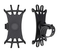 Navigation Brackets For 4.0-6.0 Inch Phone Motorcycle GPS Navigation Bracket Universal Mobile Holder Rotating Silicone Bicycle Handlebar Black