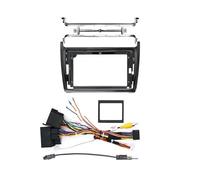 Navigation Frame Dash Radio Bezel For VW For POLO 2011-2016 9inch Frame Cables Canbus Car DVD GPS CD Mp3Mp5 Player Radio Android Stereo Harness Screens Accessories(E)