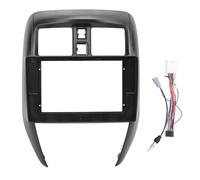 Navigation Panel Frame 10.1 Inch 2Din Radio Stereo Dash Installation Trim for Versa 2015 to 2019 - Durable ABS Material, Precise Fit, Easy Installation for Car Upgrade (With power cord)