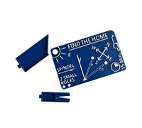 Navigation Reference Card, Camping Hiking Pocket ABS Direction Guide with Lanyard Hole, Trail Backup Tool Manual Navigation Card Camping Direction Guide Pocket Orientation Aid Hiking Wayfinding Trail