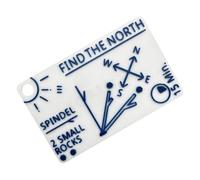 Navigation Reference Card, Camping Hiking Pocket ABS Direction Guide with Lanyard Hole, Trail Backup Tool Manual Navigation Card Camping Direction Guide Pocket Orientation Aid Hiking Wayfinding Trail