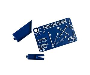 Navigation Reference Card, Camping Hiking Pocket ABS Direction Guide with Lanyard Hole, Trail Backup Tool Manual Navigation Card Camping Direction Guide Pocket Orientation Aid Hiking Wayfinding Trail