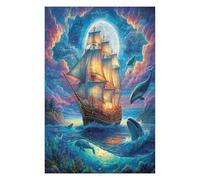 Navigation Sailboat 1000 Pcs Jigsaw Puzzle Bundle The Sea Ship Puzzle for Adults Teens 14+ Fun Family Game Mindful Activity Spring Gift Precision Cut Board 1000 PCS
