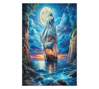 Navigation Sailboat 1000 Piece Complete Jigsaw Puzzle Set The Sea Ship Teens Beginners Educational Challenge Puzzle Fans Group Play Anniversary Creativity & Gift Giving 1000 PCS