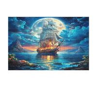 Navigation Sailboat 1000-piece Jigsaw Puzzle Bundle The Sea Ship Family Puzzle Lovers Brain Training Mindful Activity Spring Paperboard Creativity & Gift Giving 1000 PCS
