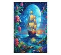 Navigation Sailboat 1000-piece Jigsaw Puzzle Bundle The Sea Ship Family Puzzle Lovers Brain Training Mindful Activity Spring Gift Durable Cardboard 1000 PCS