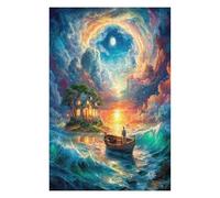 Navigation Sailboat 1000 Piece Jigsaw Puzzle for All Ages The Sea Ship Jigsaw Evening Wind Down Activity Challenging Fun Home Decor Stress Relief 1000 PCS