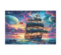 Navigation Sailboat 1000-piece Jigsaw Puzzle Set The Sea Ship For Adults Teens 14+ Logic Skill Indoor Game Family Game Night Summer Recycled Cardboard 1000 PCS