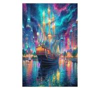 Navigation Sailboat 1000 Piece Premium Jigsaw Puzzle The Sea Ship Adult Jigsaws Brain Training Hobby Home Decor Winter Gift Unique Shaped Creativity & Gift Giving 1000 PCS