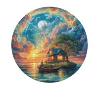 Navigation Sailboat 120 Piece Circular Puzzle The Sea Ship Animal Shape All Ages Stress Relief Home Decor Puzzle Educational Creative Challeng Challenging 120 PCS