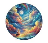 Navigation Sailboat 120 Piece Circular Puzzle The Sea Ship Animal Shape All Ages Stress Relief Home Decor Puzzle Educational Creative Challeng Challenging 120 PCS