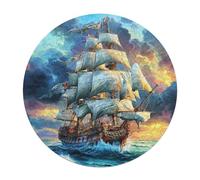 Navigation Sailboat 120 Piece Circular Puzzle The Sea Ship Animal Shape Learning Through Play Educational Puzzle for Kids & Adults Idea Home Decor 120 PCS