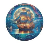 Navigation Sailboat 120 Piece Circular Puzzle The Sea Ship Animal Shape Learning Through Play Educational Puzzle for Kids & Adults Idea Home Decor 120 PCS