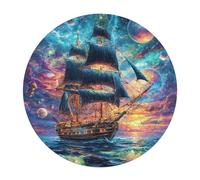Navigation Sailboat 120 Piece Round Jigsaw Puzzle The Sea Ship Animal Shape Relaxing Gift Puzzle Stress Relief Home Decor Brainteaser Creative Challeng Challenging 120 PCS